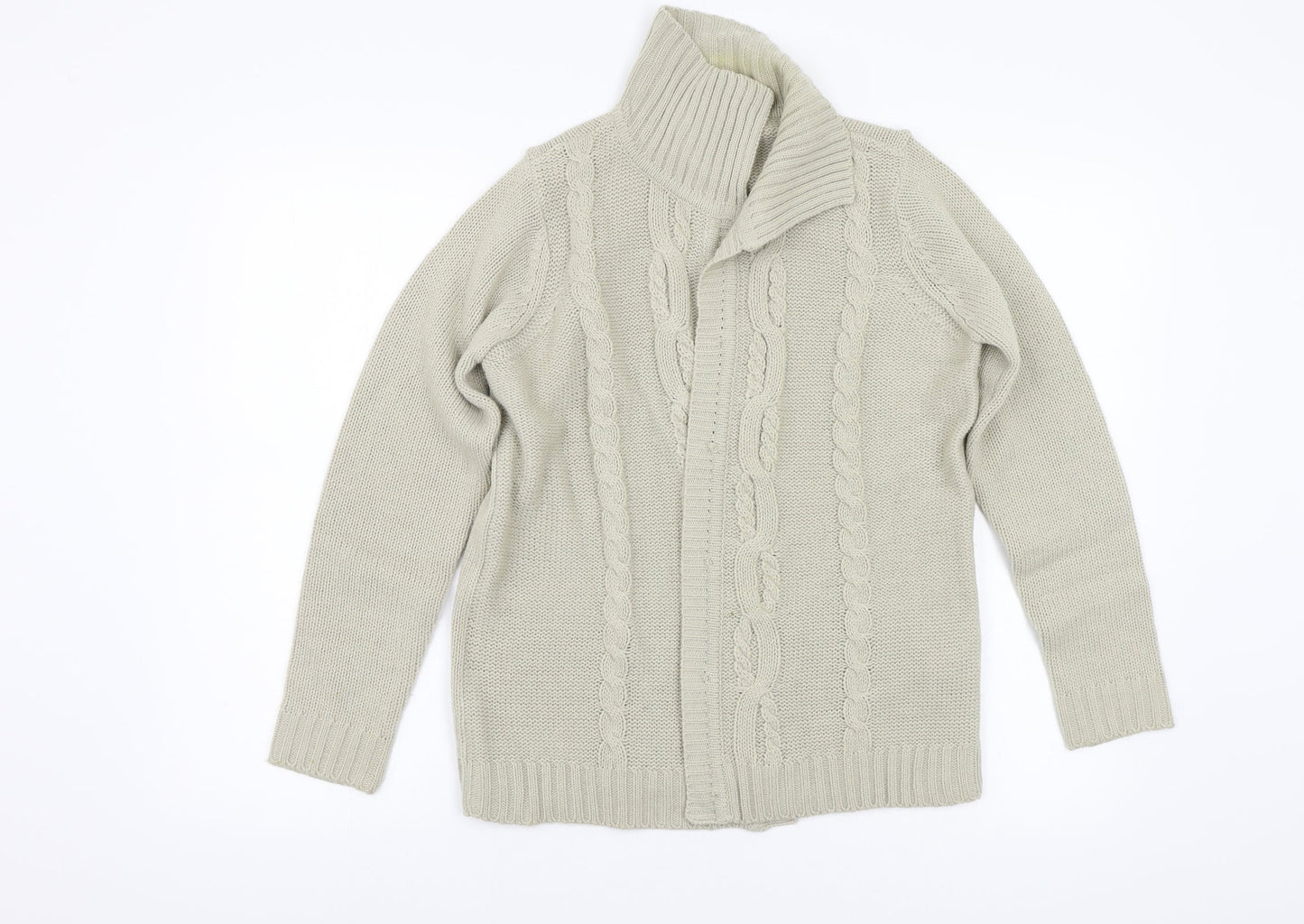 BM Womens Beige  Knit Cardigan Jumper Size S