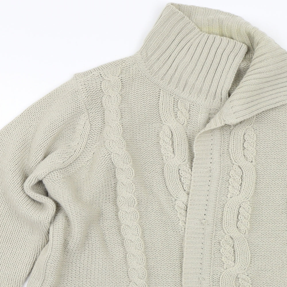 BM Womens Beige  Knit Cardigan Jumper Size S