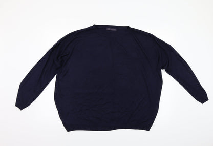 Marks & Spencer Womens Blue   Pullover Jumper Size XL