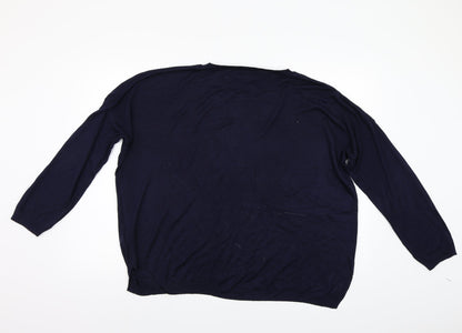 Marks & Spencer Womens Blue   Pullover Jumper Size XL