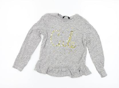 George Girls Green   Henley Sweatshirt Size 5 Years  - cute