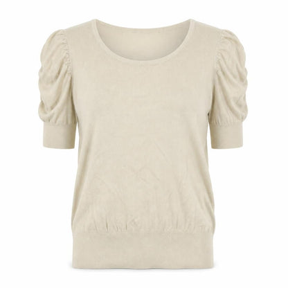 La Naturelle Womens Beige  Knit Pullover Jumper Size L