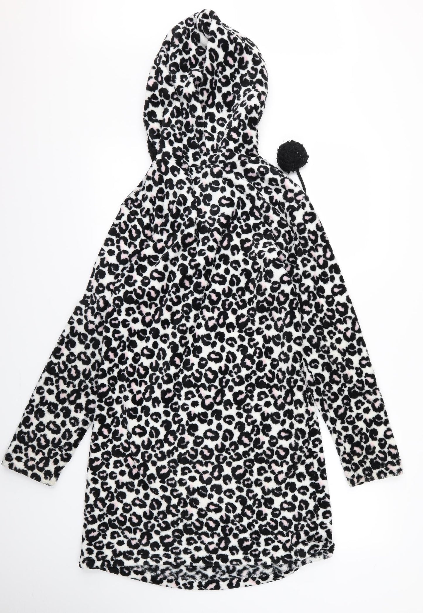 Preworn Womens White Animal Print  Pullover Hoodie Size 8