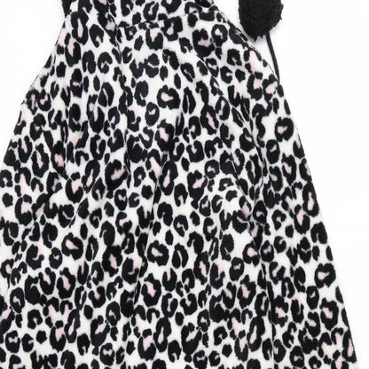 Preworn Womens White Animal Print  Pullover Hoodie Size 8