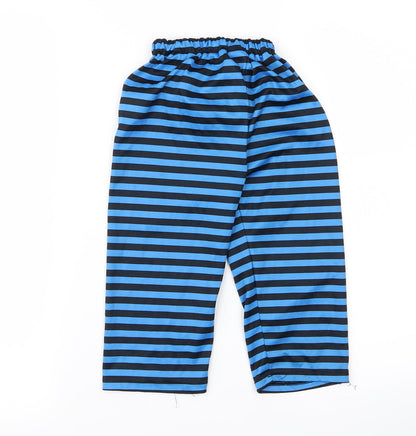 George Boys Blue Striped  Jogger Trousers Size 2 Years