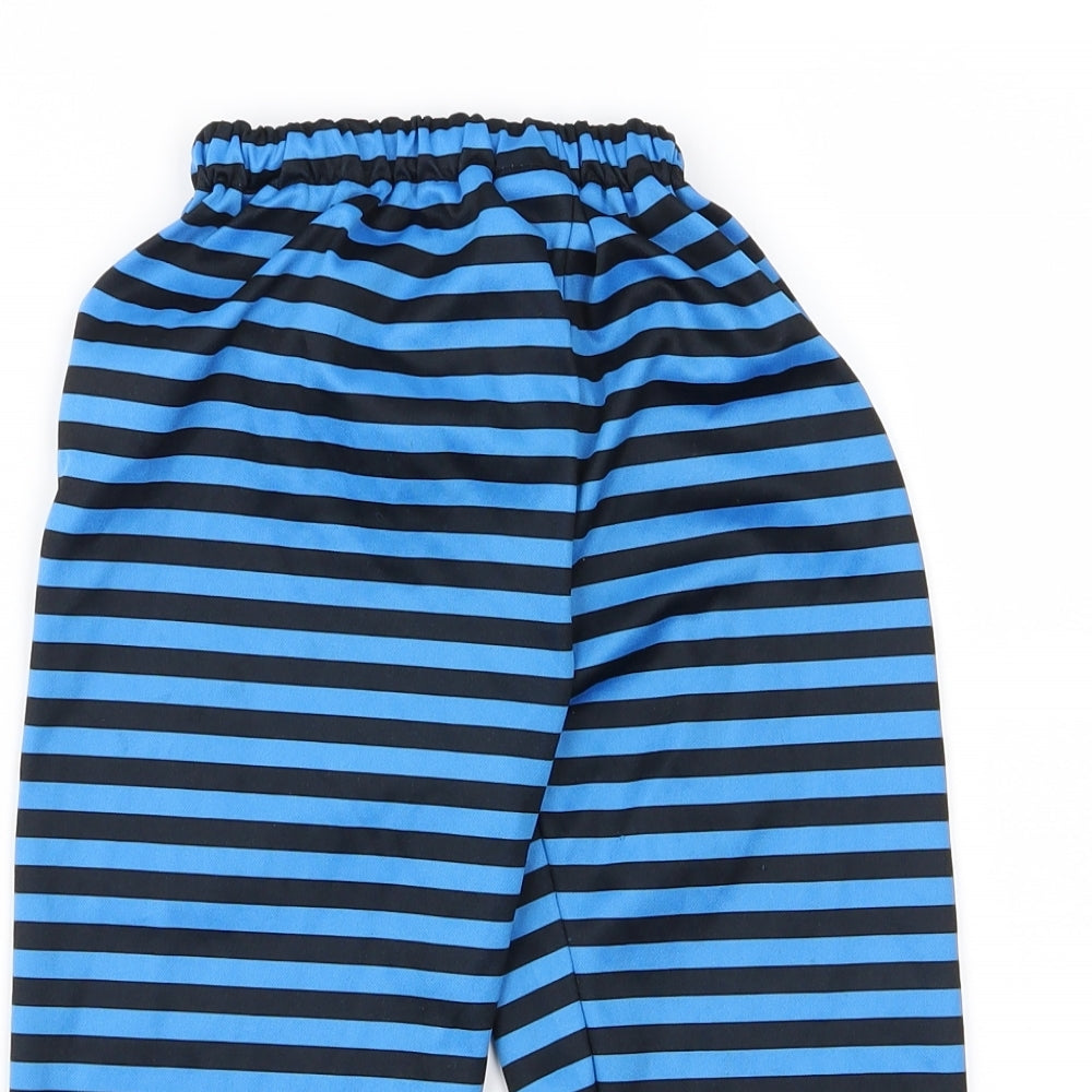 George Boys Blue Striped  Jogger Trousers Size 2 Years