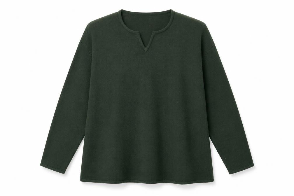 Front view of alexara women’s green jumper, size L