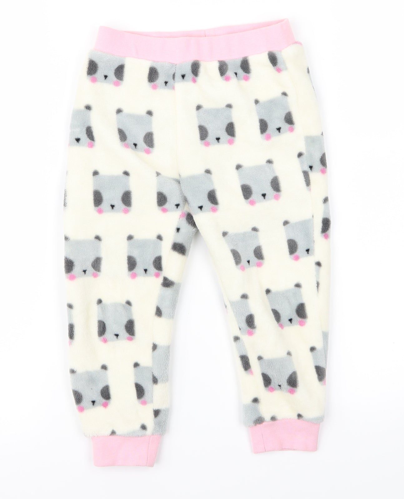 Mini Club Girls White    Lounge Pants Size 2 Years  - bear