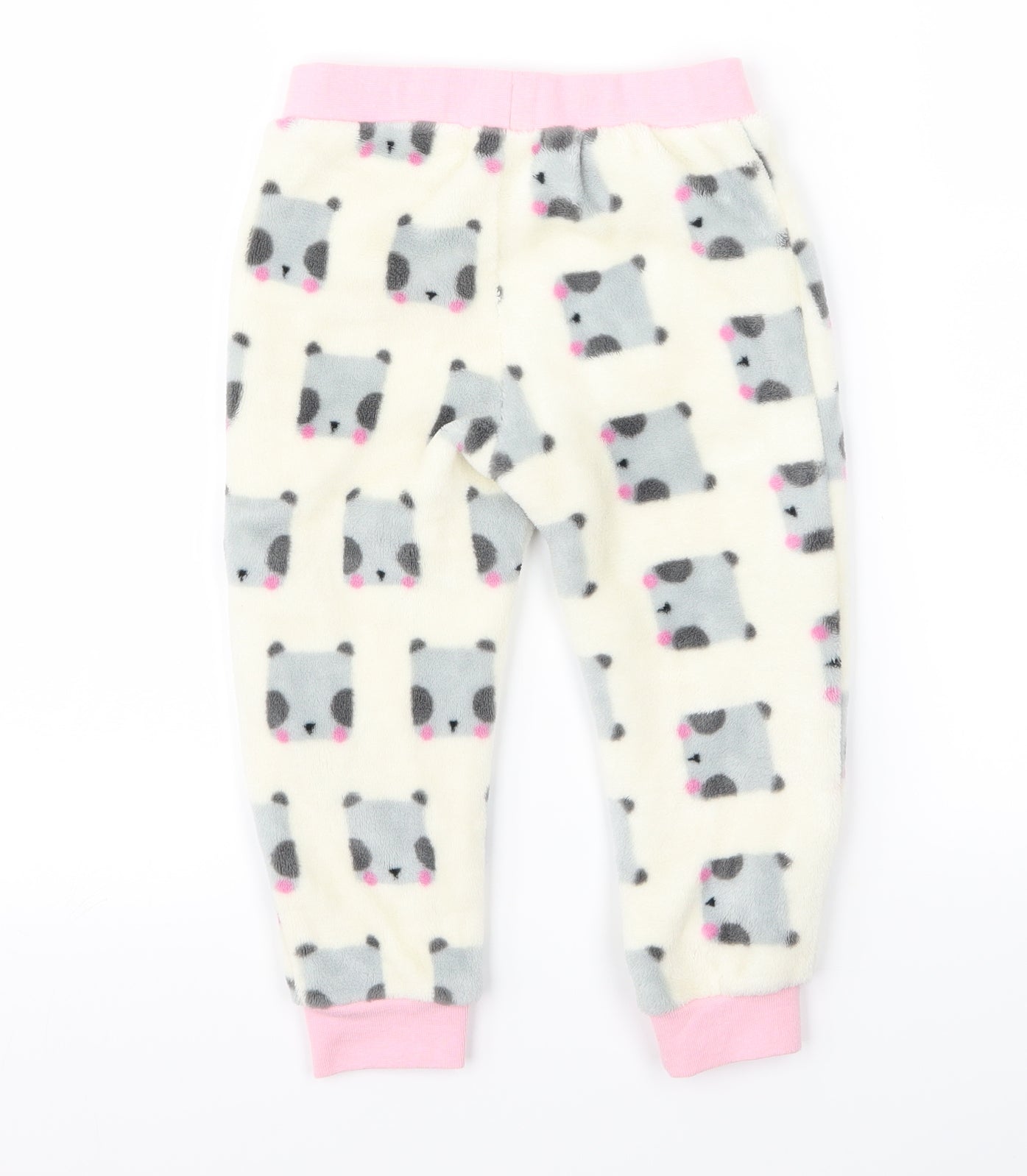 Mini Club Girls White    Lounge Pants Size 2 Years  - bear