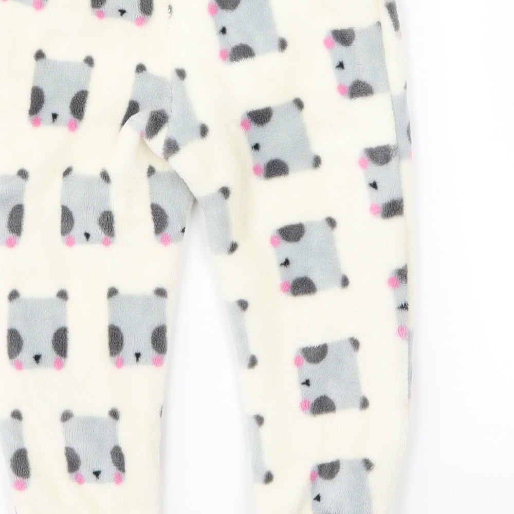 Mini Club Girls White    Lounge Pants Size 2 Years  - bear