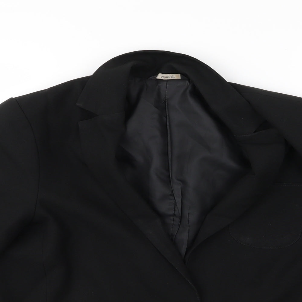 Close-up detail of George girls’ black jacket, size 15, years