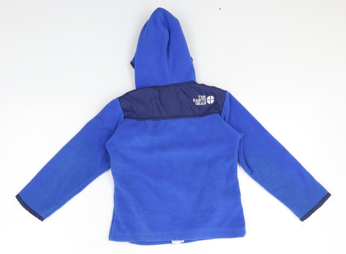 Back view of THE EARTH GEAR boys’ blue basic coat coat, size 2, years