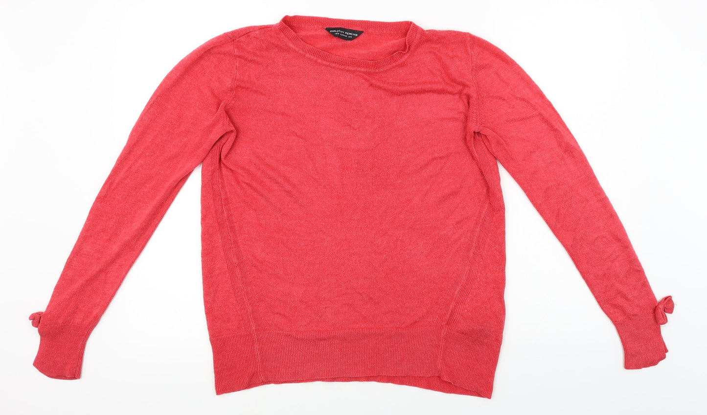 Dorothy Perkins Womens Red   Pullover Jumper Size 14  - bows on sleeves