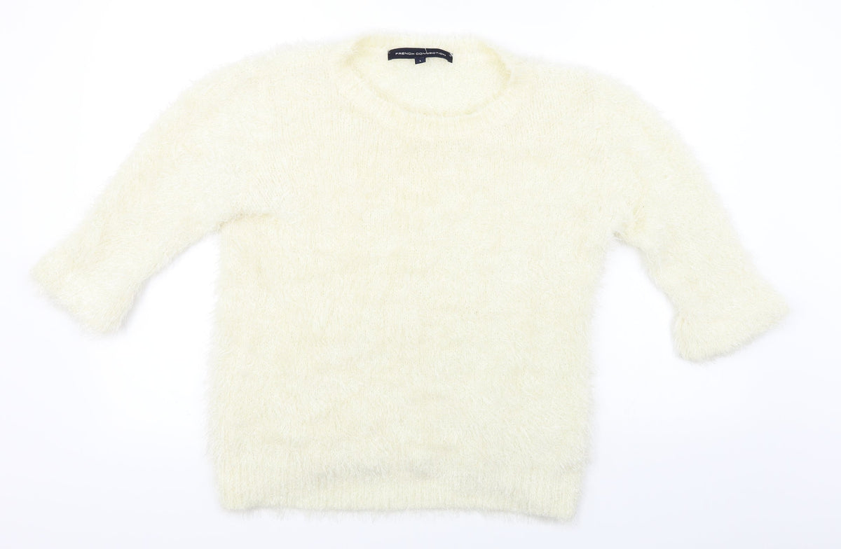 Additional front view of French Connection women’s ivory jumper, size L