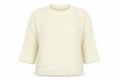 Front view of French Connection women’s ivory jumper, size L