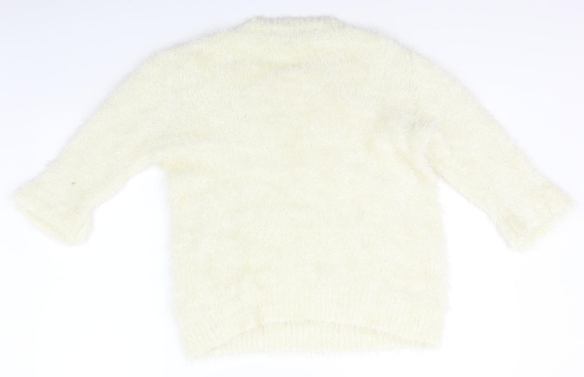 Back view of French Connection women’s ivory jumper, size L