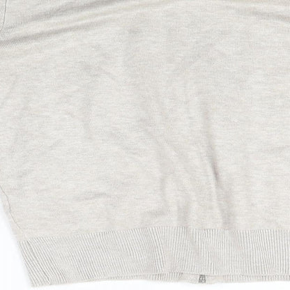 Brand and care label for Red Herring women’s grey full zip jumper, size UK 10