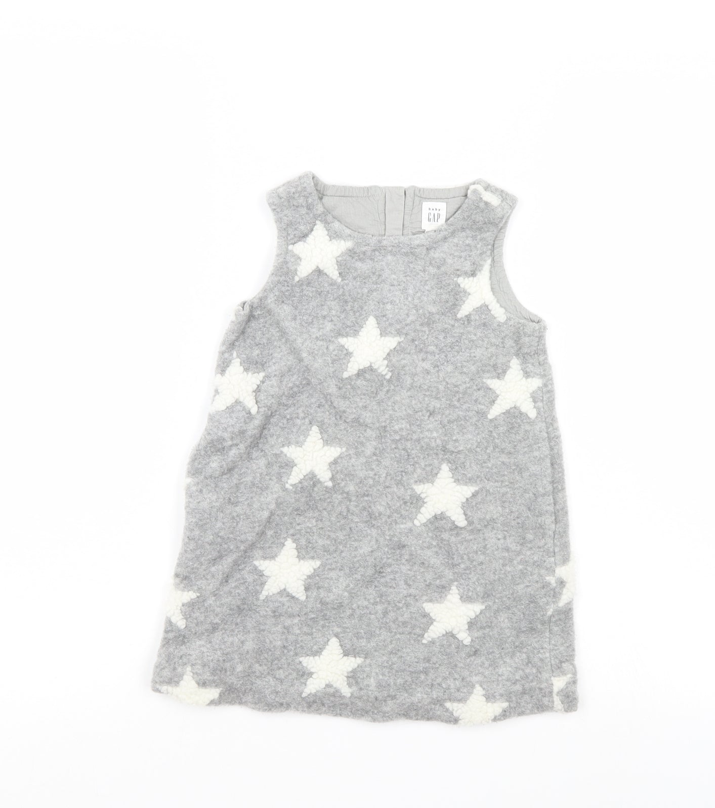 Gap Girls Grey   T-Shirt Dress  Size 3 Years  - STARS
