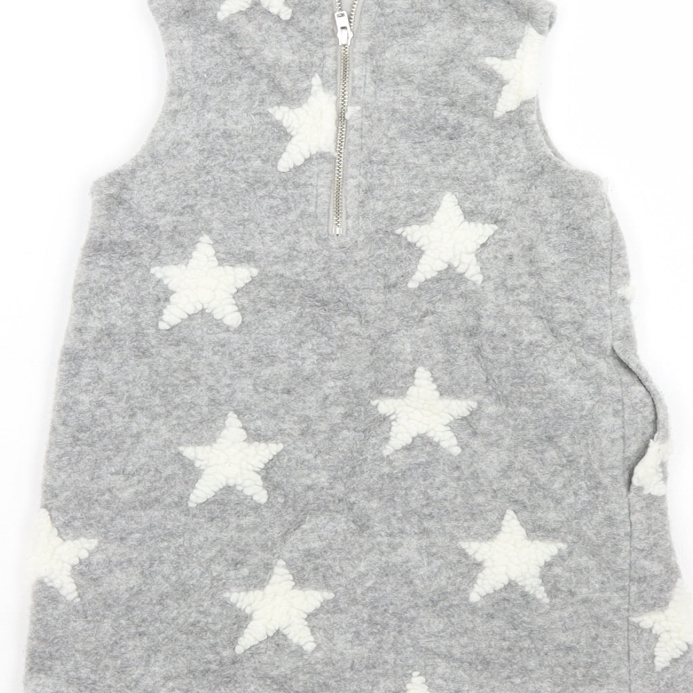 Gap Girls Grey   T-Shirt Dress  Size 3 Years  - STARS