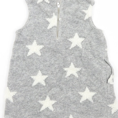 Gap Girls Grey   T-Shirt Dress  Size 3 Years  - STARS