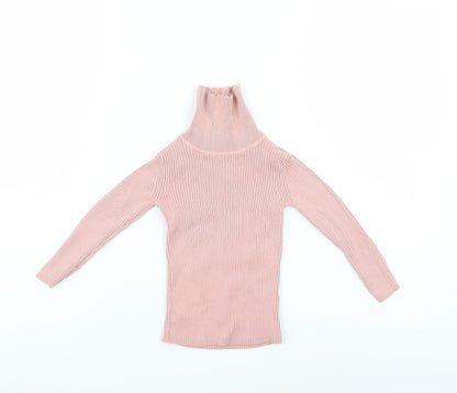 Additional front view of George girls’ pink basic blouse, size 2, years