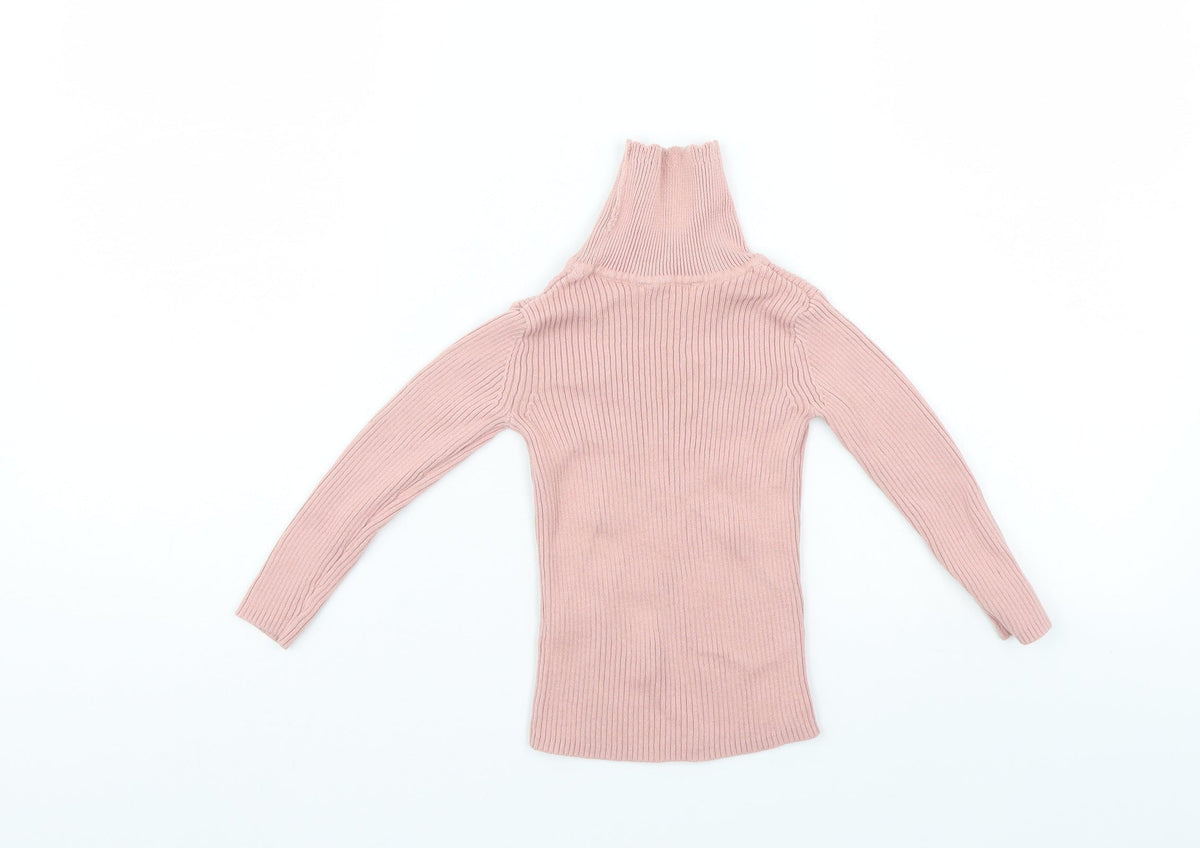 Back view of George girls’ pink basic blouse, size 2, years