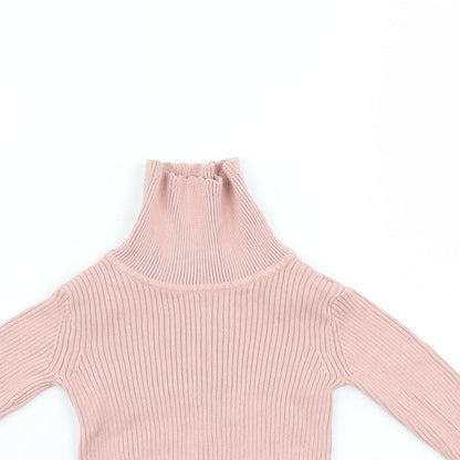 Close-up detail of George girls’ pink basic blouse, size 2, years
