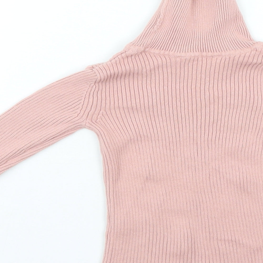 Brand and care label for George girls’ pink basic blouse, size 2, years