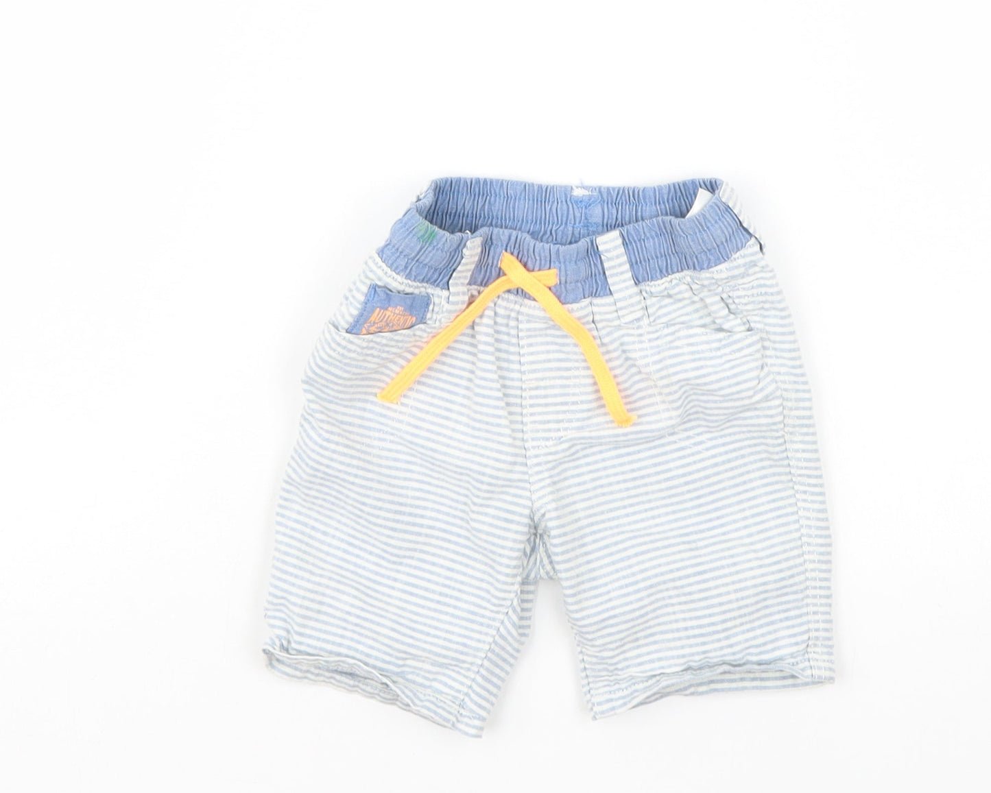 label of graded goods  Blue Striped  Track Pants Jeans Size 3-6 Months
