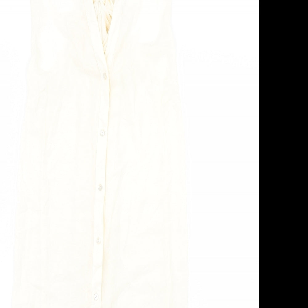 H&M Womens White   T-Shirt Dress  Size 10