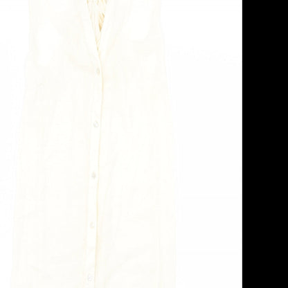 H&M Womens White   T-Shirt Dress  Size 10