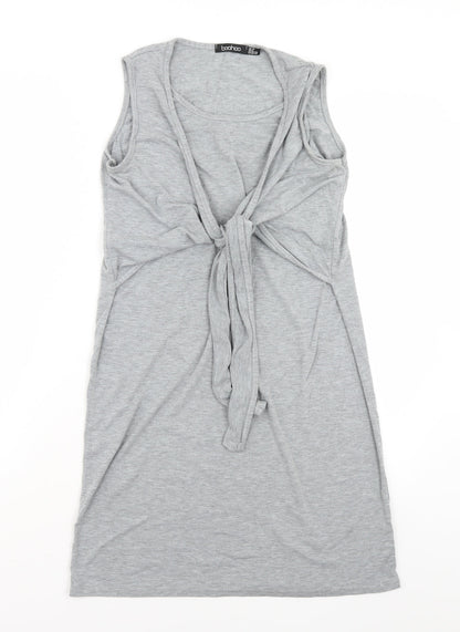 Boohoo Womens Grey   Basic Blouse Size 10