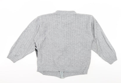 fab Mens Grey   Pullover Jumper Size M