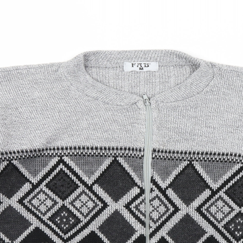 fab Mens Grey   Pullover Jumper Size M