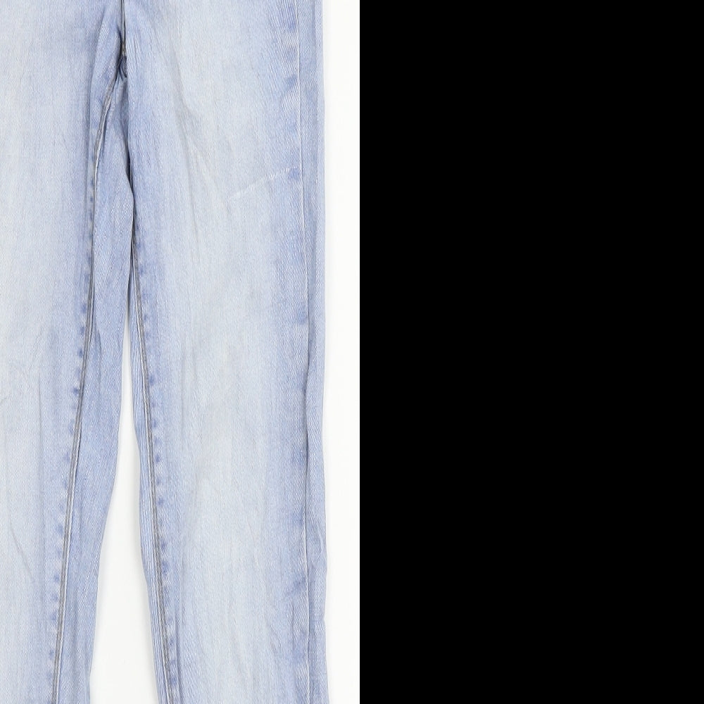 Denim Co. Womens Blue  Denim Straight Jeans Size 8 L27 in