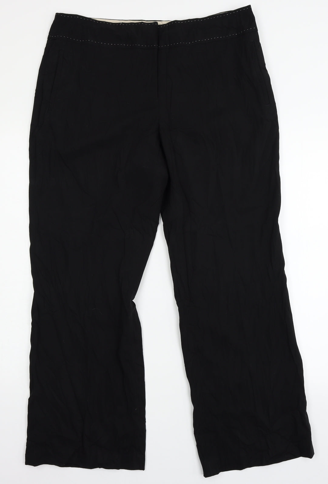 Womens UK Size 16 NEXT Regular Fit Dress Pants Black Trousers