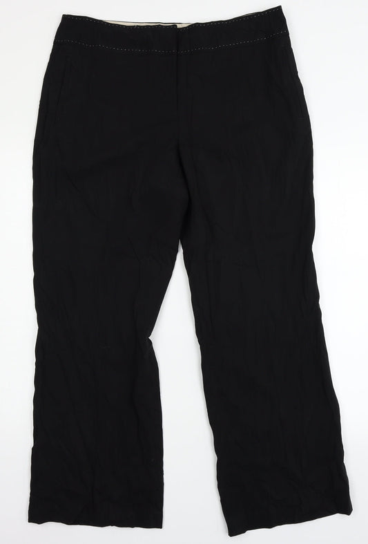 Womens UK Size 16 NEXT Regular Fit Dress Pants Black Trousers