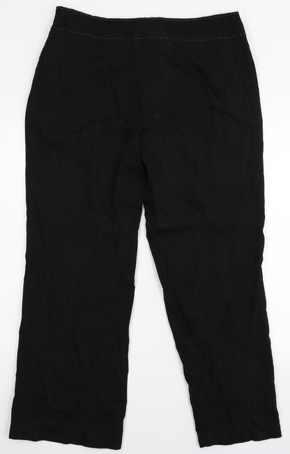 Womens UK Size 16 NEXT Regular Fit Dress Pants Black Trousers
