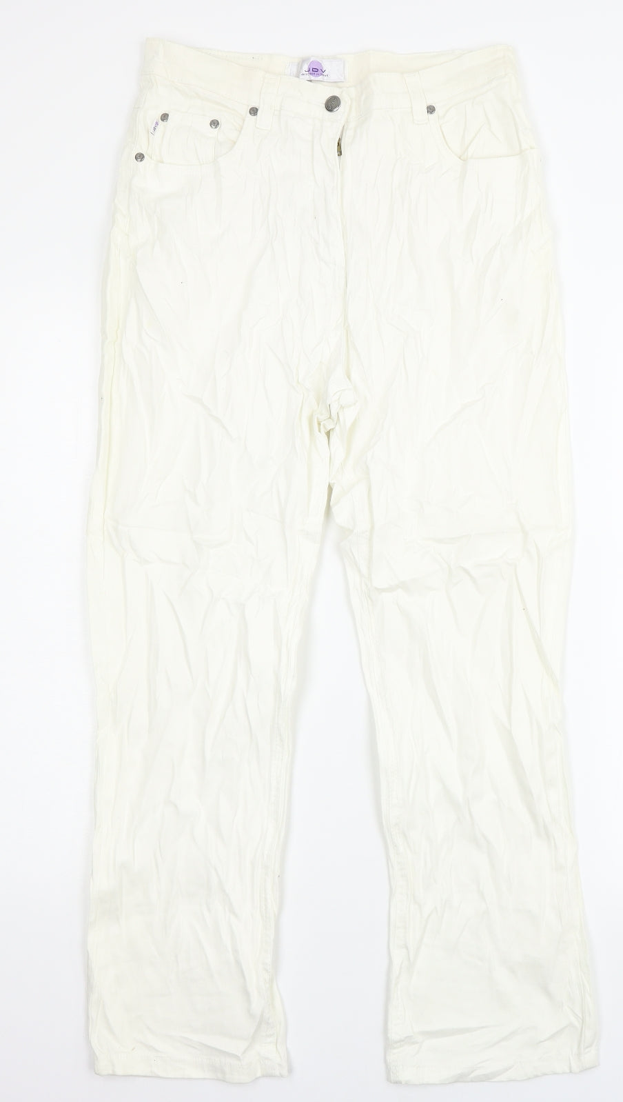 JDV Womens White  Denim Straight Jeans Size 14 L26 in