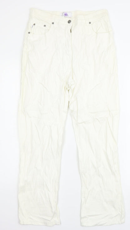 JDV Womens White  Denim Straight Jeans Size 14 L26 in