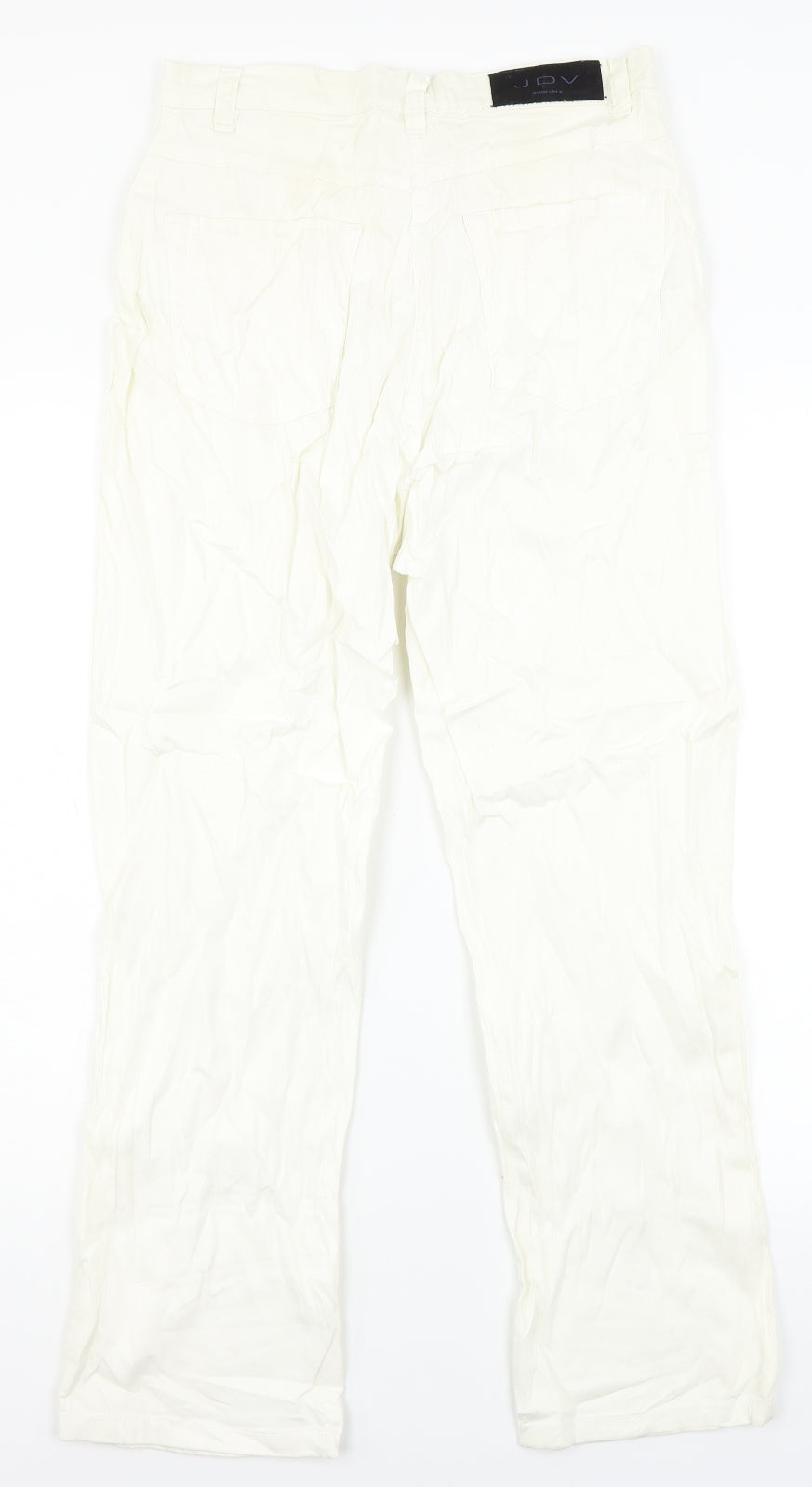 JDV Womens White  Denim Straight Jeans Size 14 L26 in