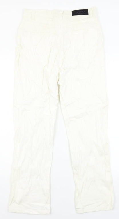 JDV Womens White  Denim Straight Jeans Size 14 L26 in
