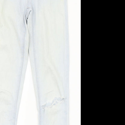 Womens UK Size 8 Preworn Regular Fit Skinny Blue Jeans