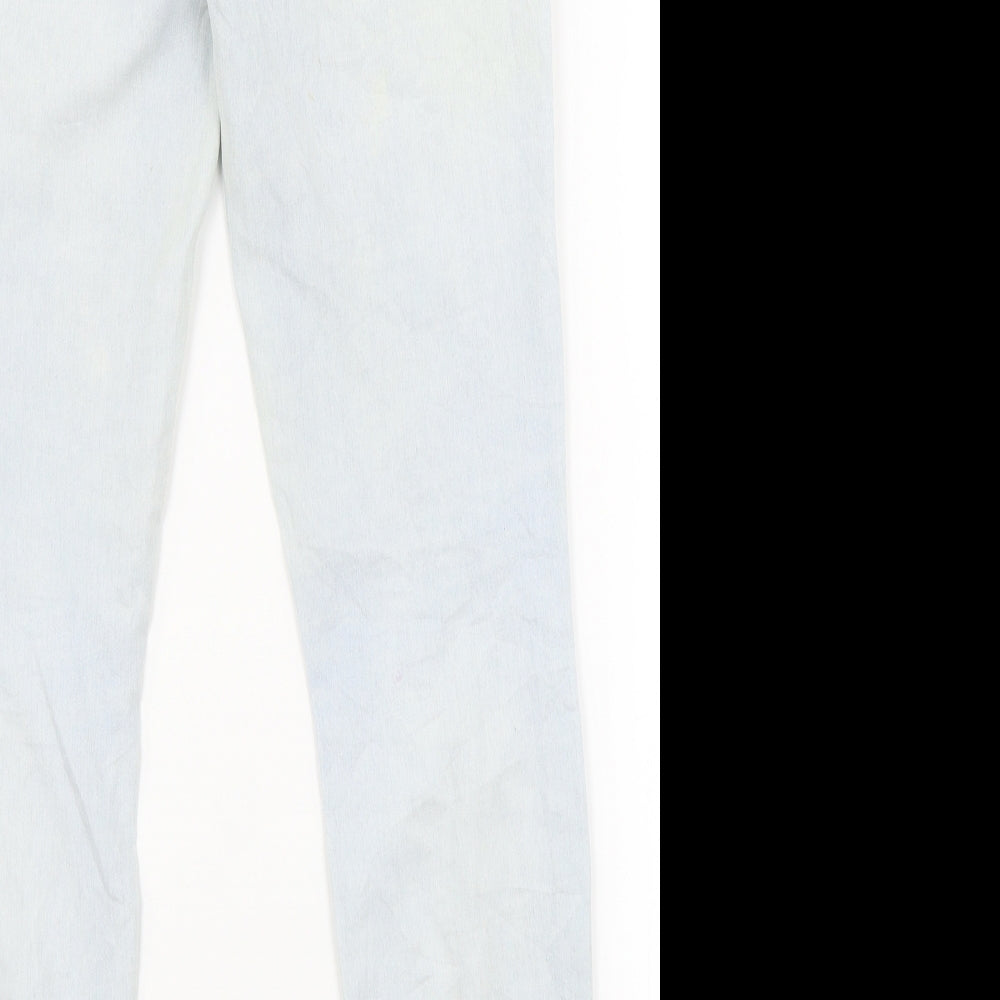 Womens UK Size 8 Preworn Regular Fit Skinny Blue Jeans