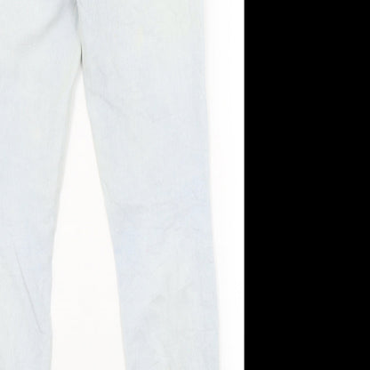 Womens UK Size 8 Preworn Regular Fit Skinny Blue Jeans