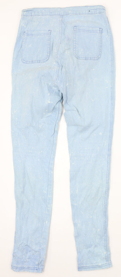 The Rockn Rev Womens Blue  Denim Skinny Jeans Size 14 L29 in