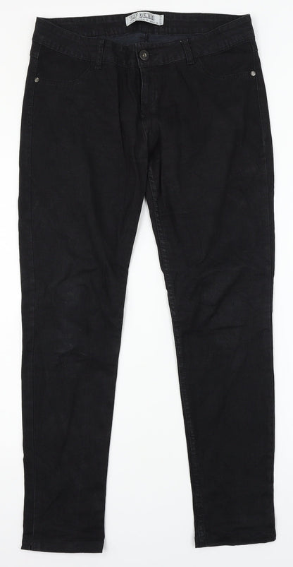 TRF Denim Womens Black  Denim Straight Jeans Size 12 L28 in