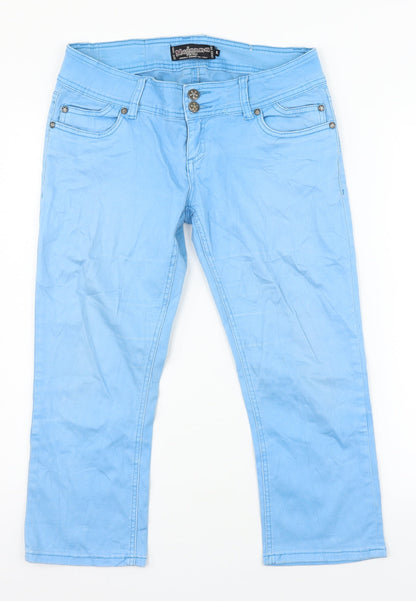 Madonna Denim Womens Blue  Damask Cargo Leggings Size XL L31 in