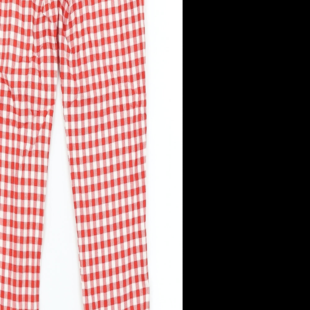 Womens UK Size 6 Astradivarius Regular Fit  Red Trousers