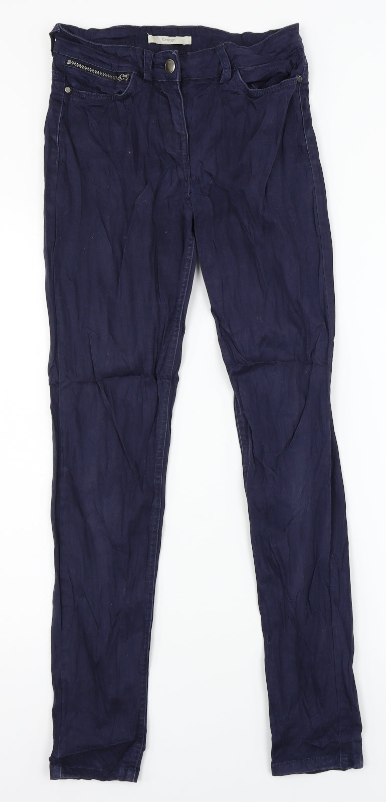 George Womens Blue   Chino Trousers Size 8 L28 in